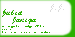 julia janiga business card